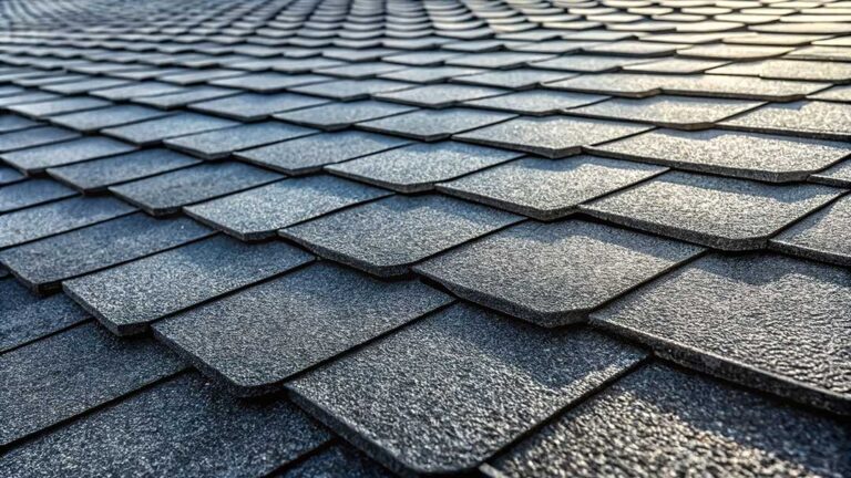 A worker installs reflective roofing material while standing on a residential roof on a sunny day.